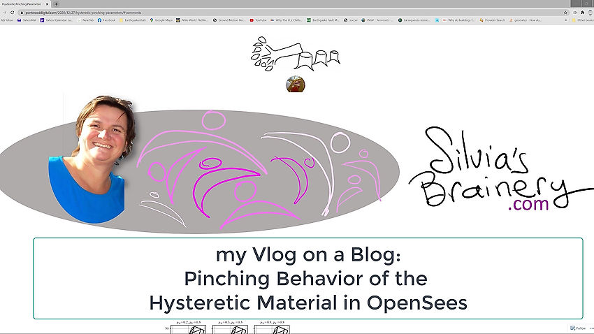 My Vlog on a Blog: Pinching Parameters in the Hysteretic Material in OpenSees